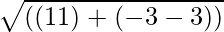 \sqrt{((1×1)+(-3×-3))}